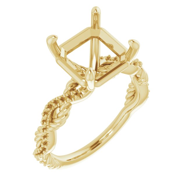 Accented Twisted Engagement Ring