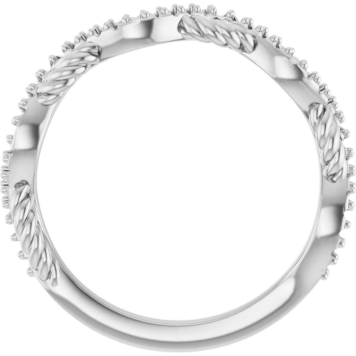 Band Mounting for 10 mm Square Ring view 2