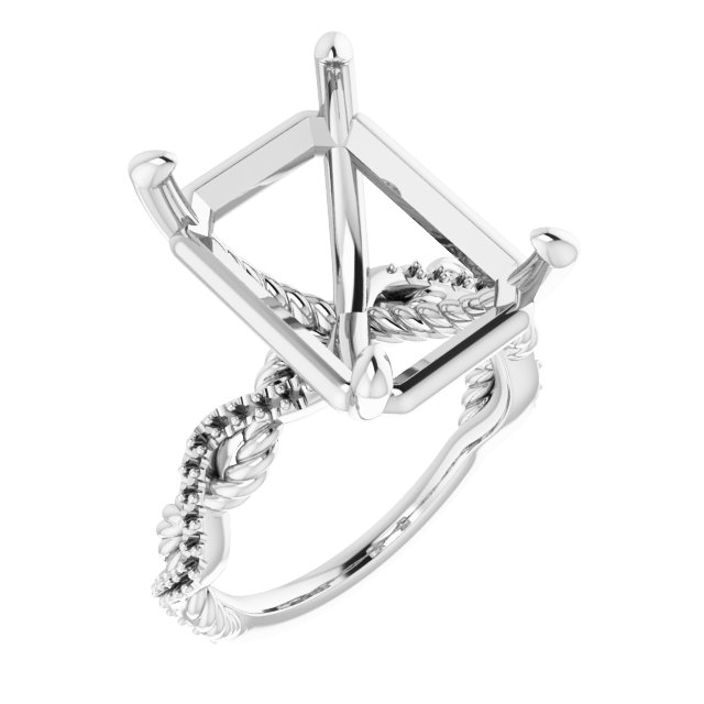 Accented Twisted Engagement Ring