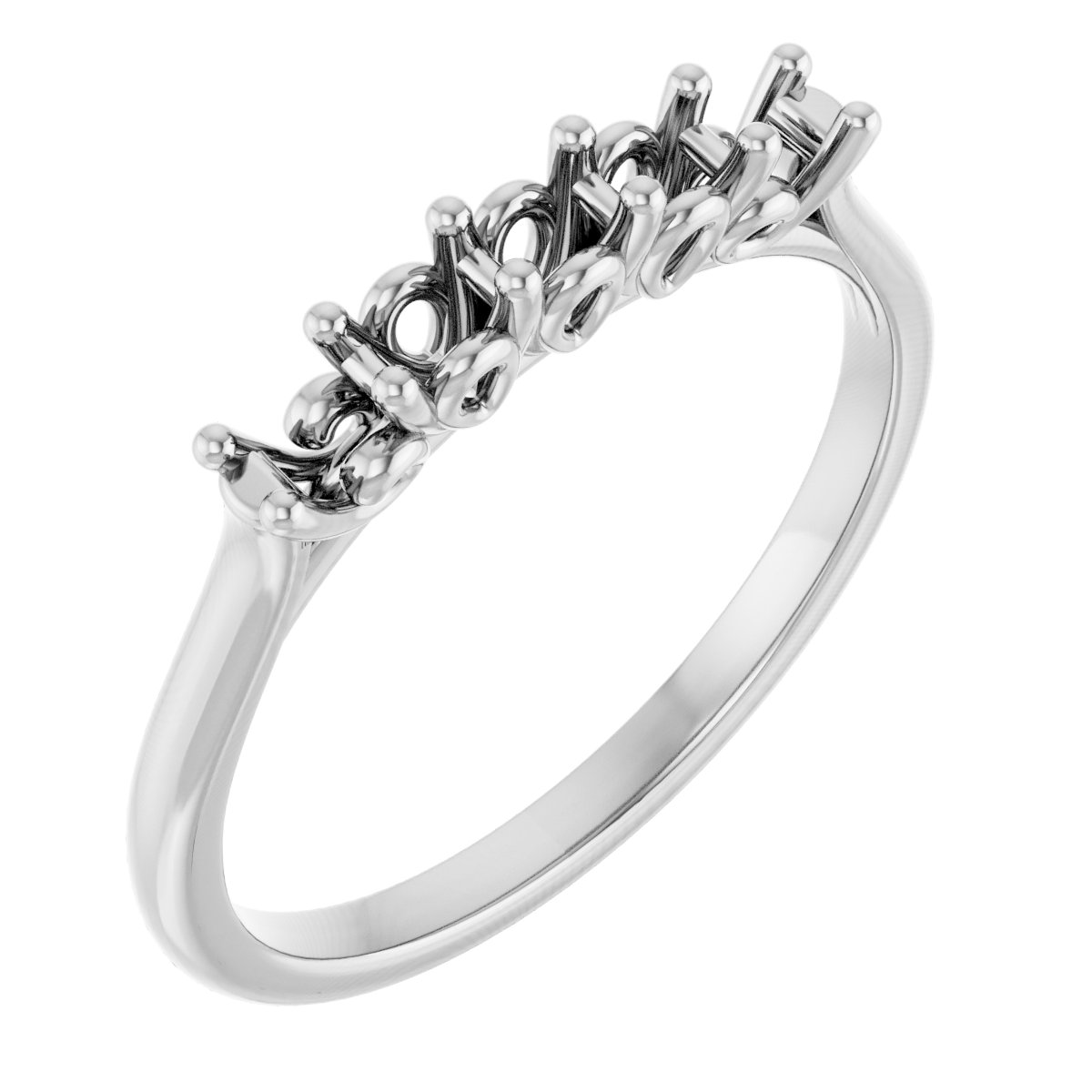 Five-Stone Sculptural Anniversary Band