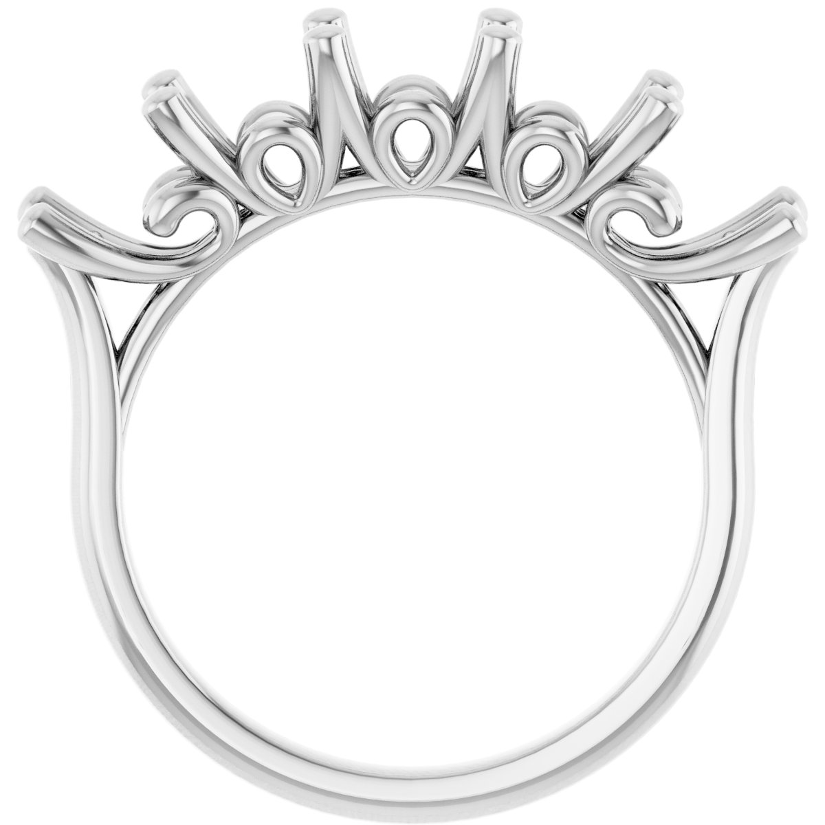 6x4 mm Emerald Anniversary Band Mounting view 2