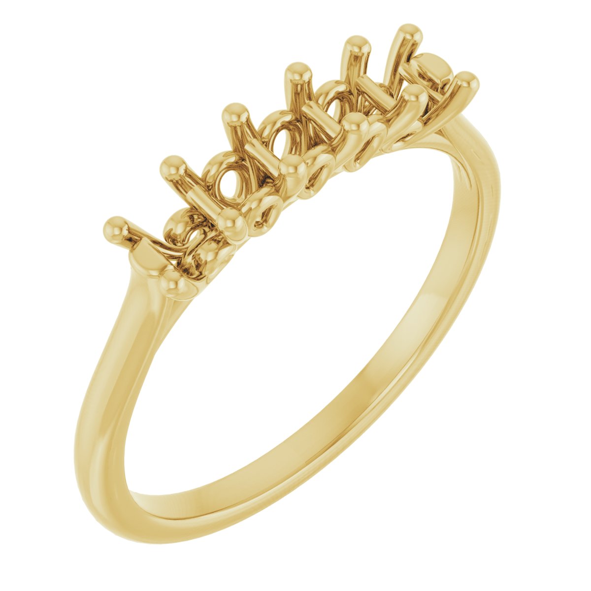 Five-Stone Sculptural Anniversary Band