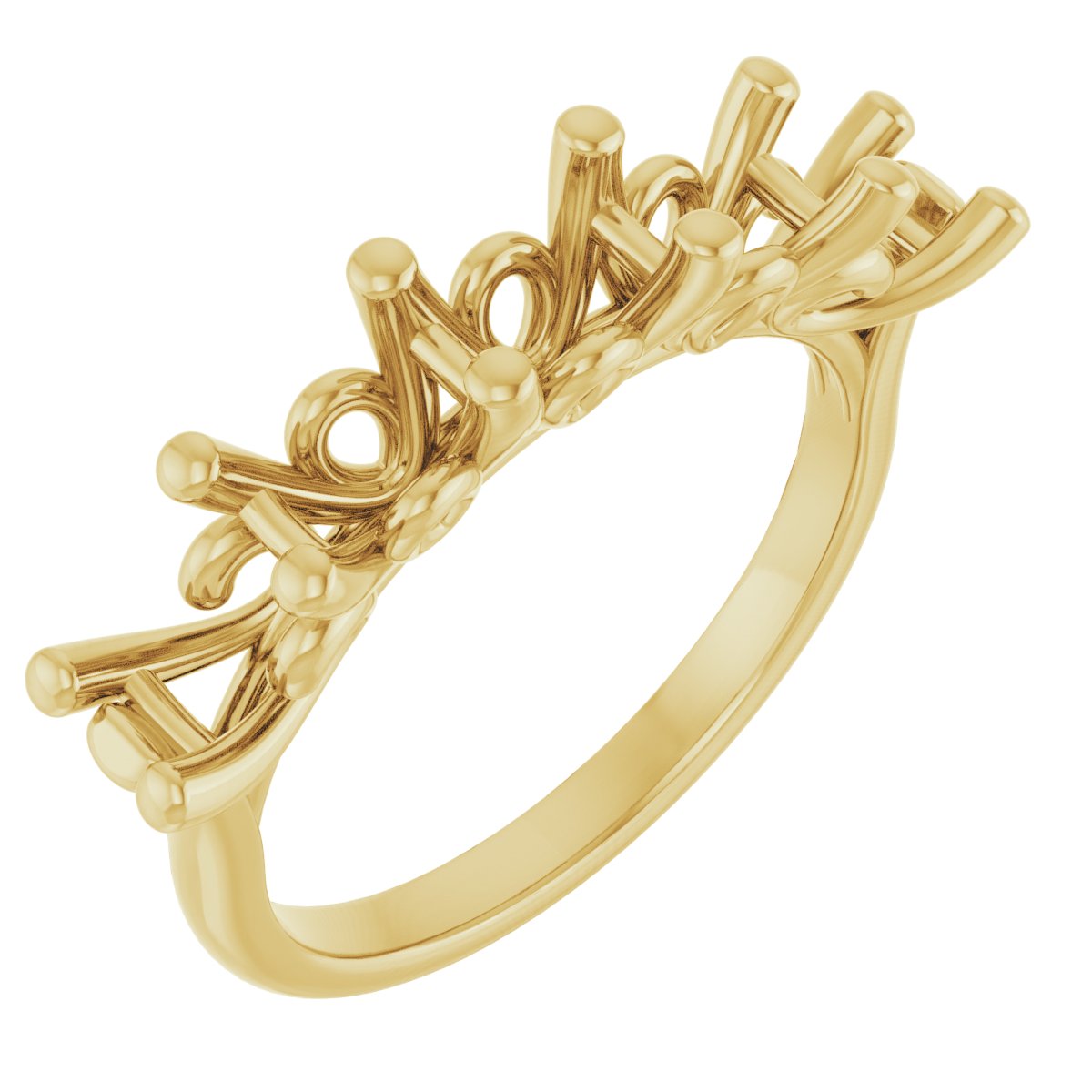 Five-Stone Sculptural Anniversary Band