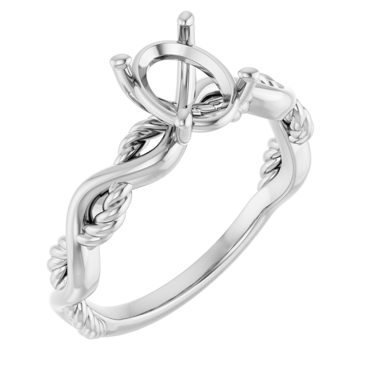 Solitaire Infinity-Inspired Engagement Ring