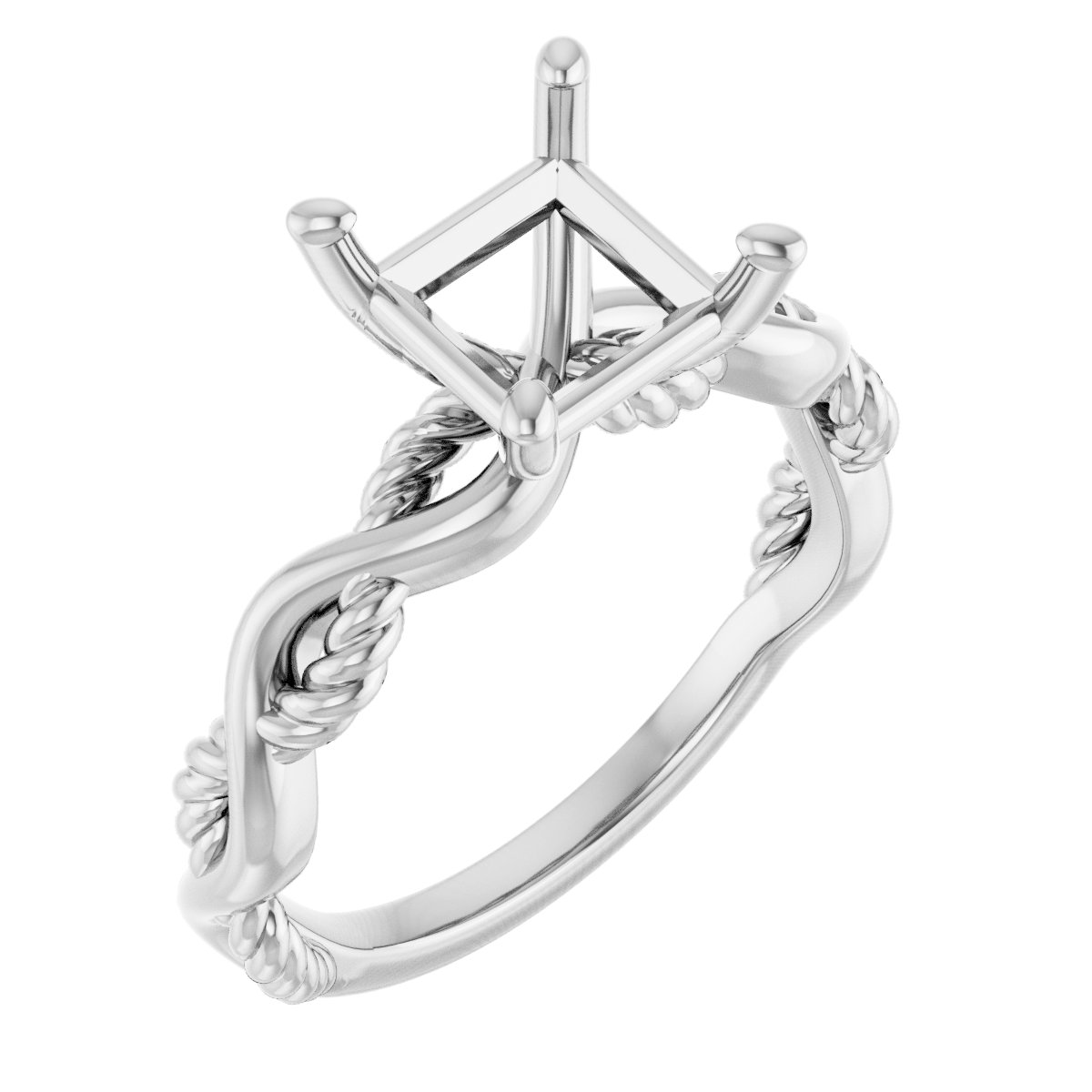 Solitaire Infinity-Inspired Engagement Ring