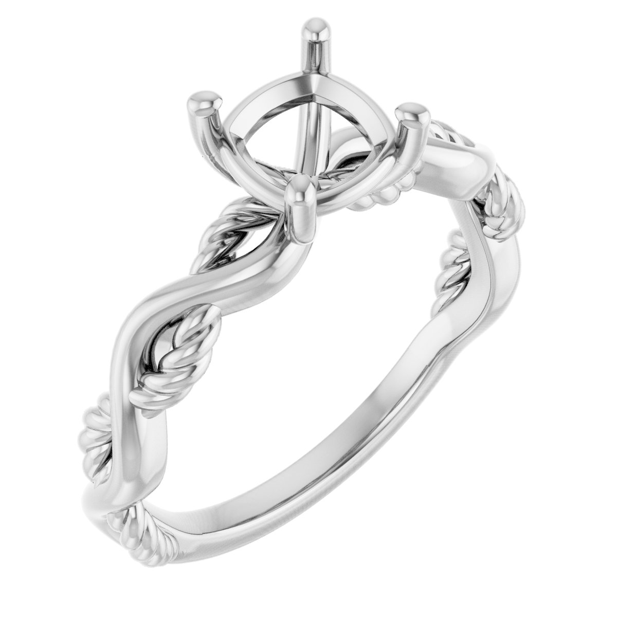 Solitaire Infinity-Inspired Engagement Ring
