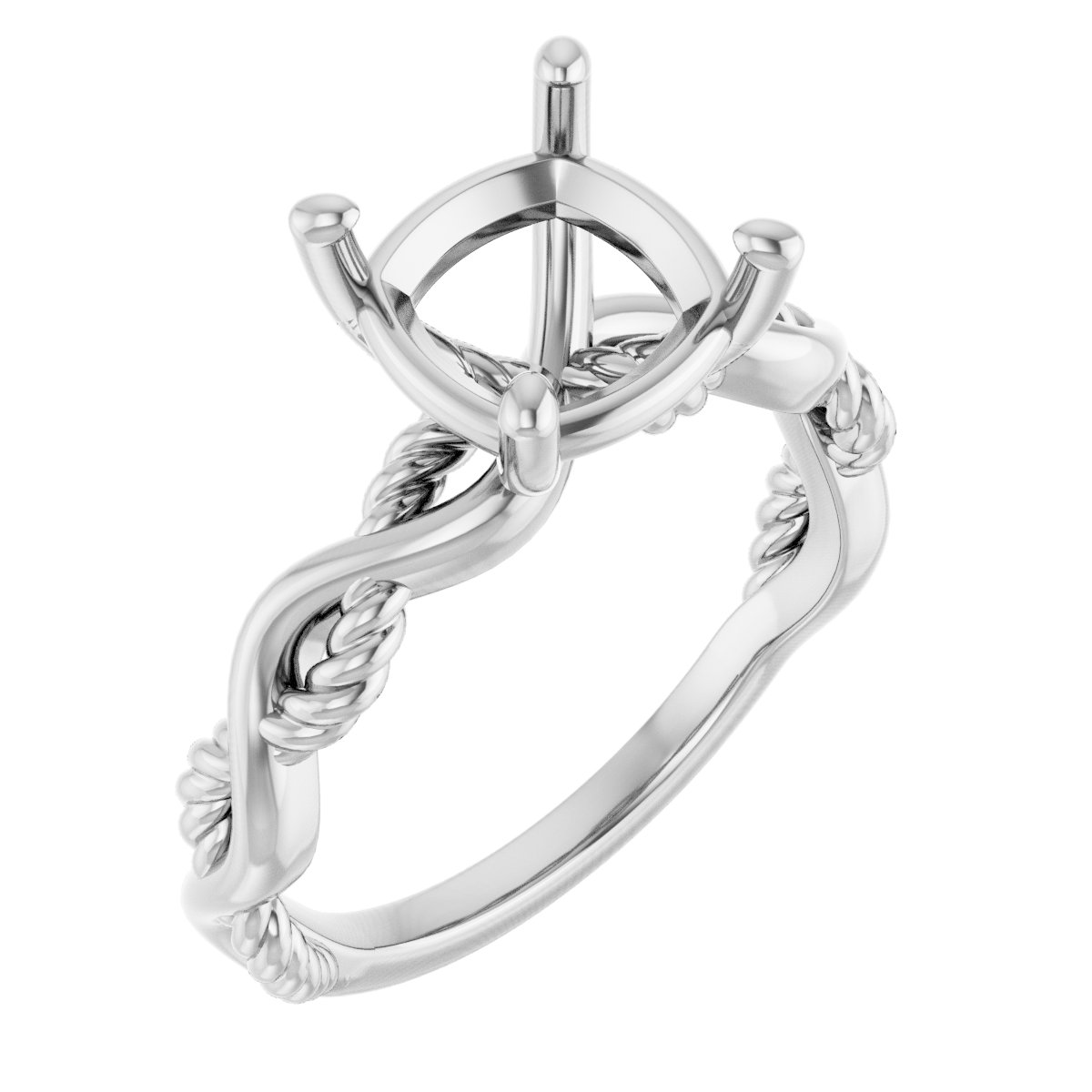 Solitaire Infinity-Inspired Engagement Ring