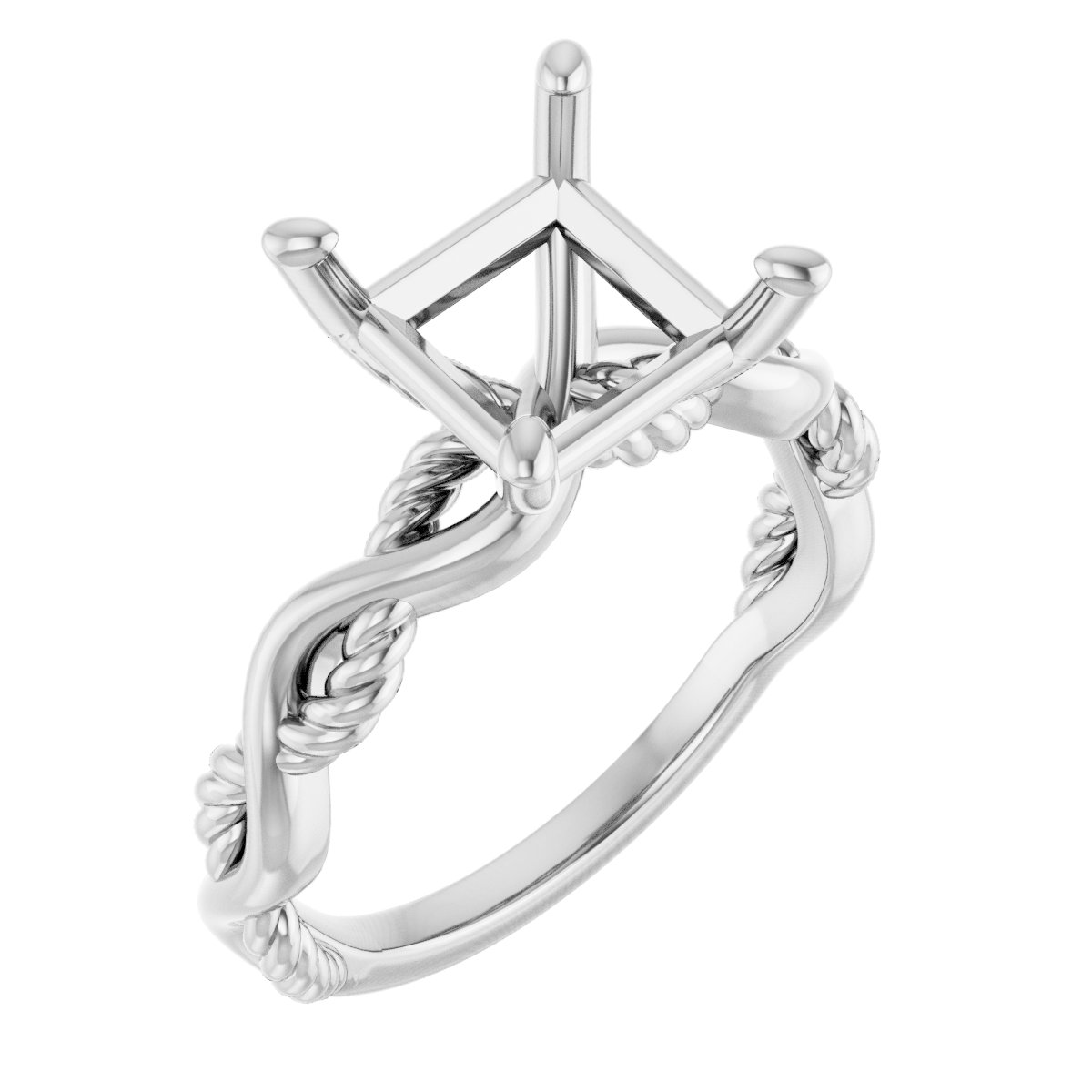 Solitaire Infinity-Inspired Engagement Ring