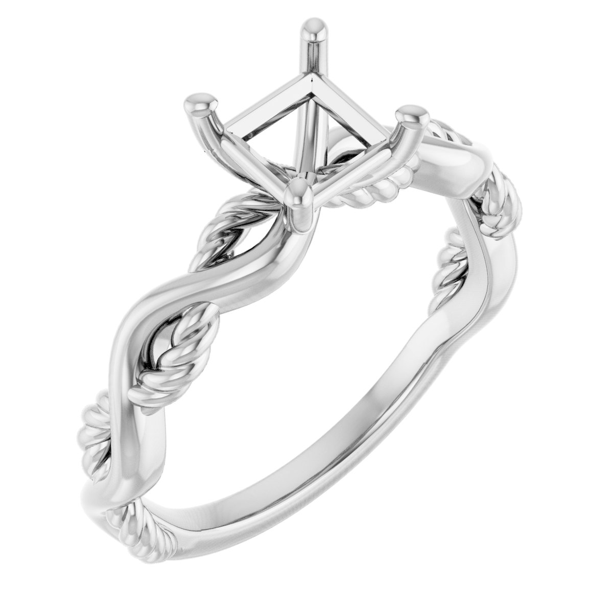 Solitaire Infinity-Inspired Engagement Ring
