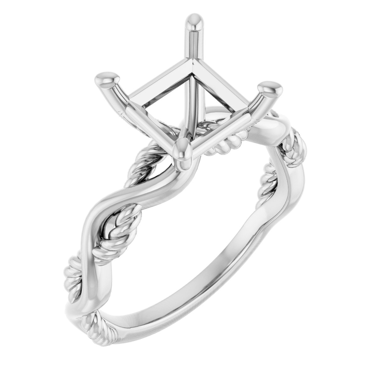 Solitaire Infinity-Inspired Engagement Ring