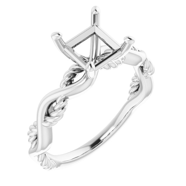 Solitaire Infinity-Inspired Engagement Ring
