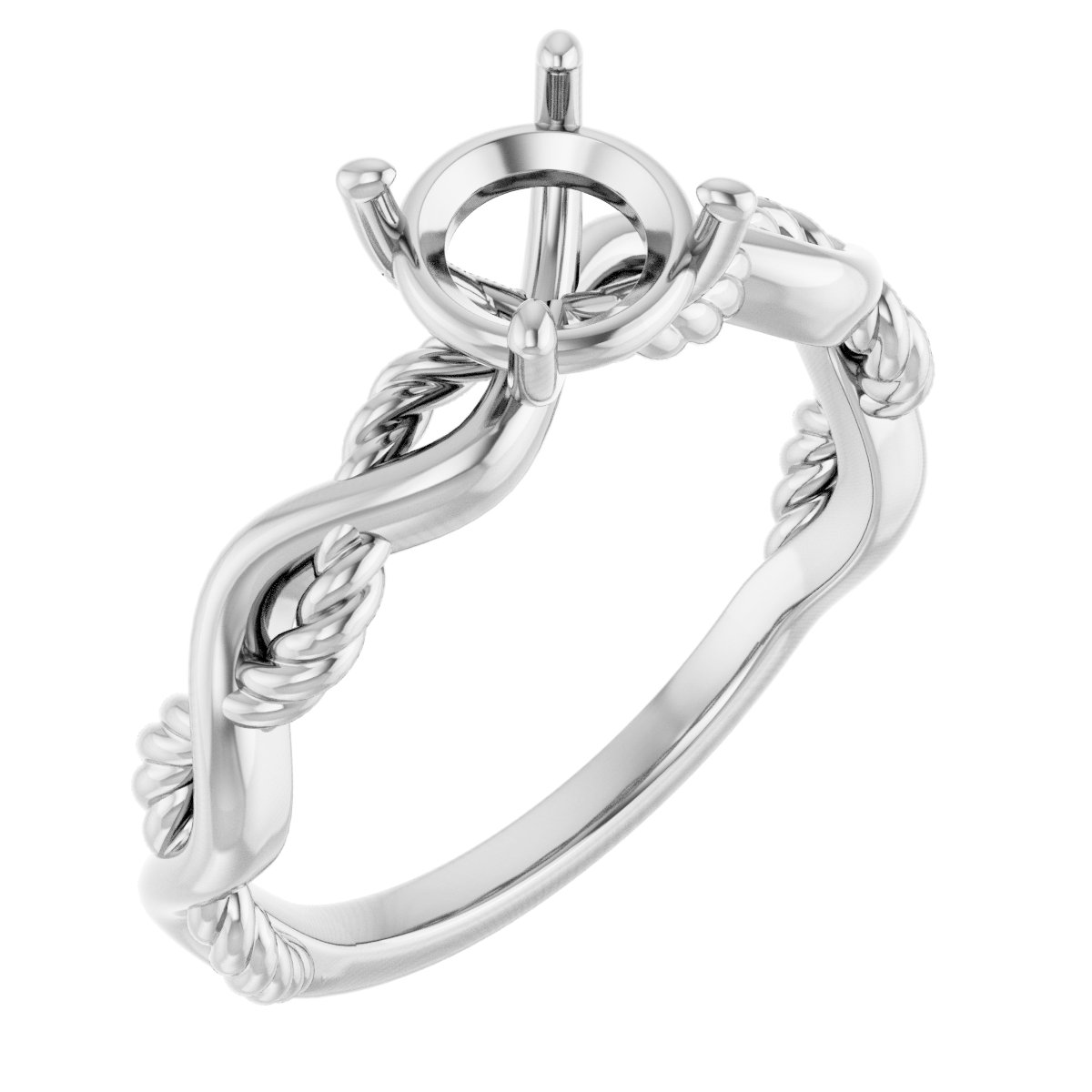 Solitaire Infinity-Inspired Engagement Ring