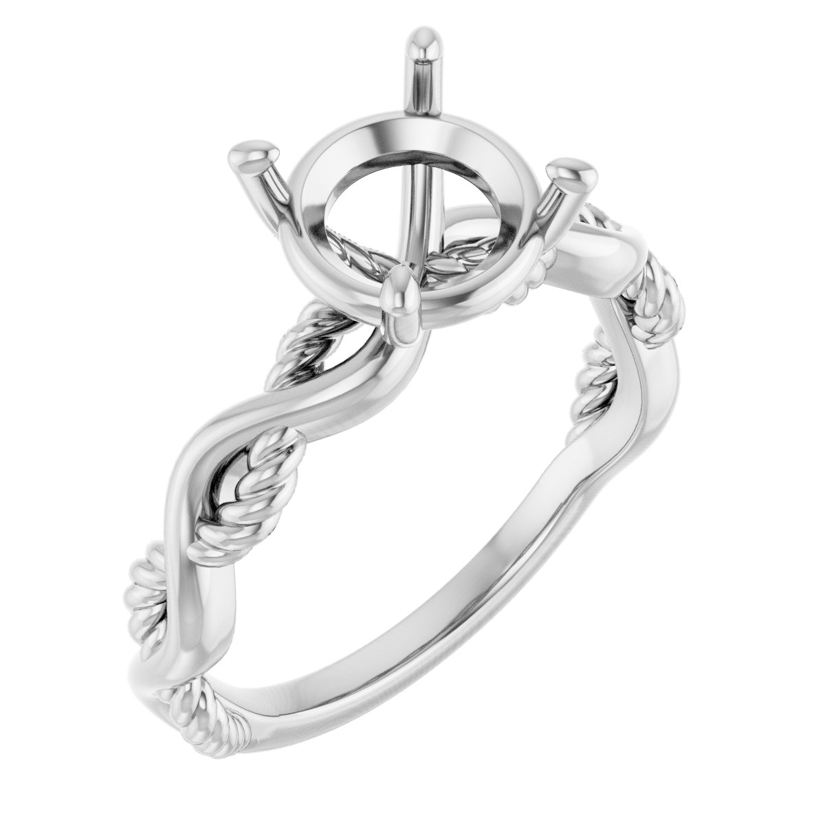 Solitaire Infinity-Inspired Engagement Ring