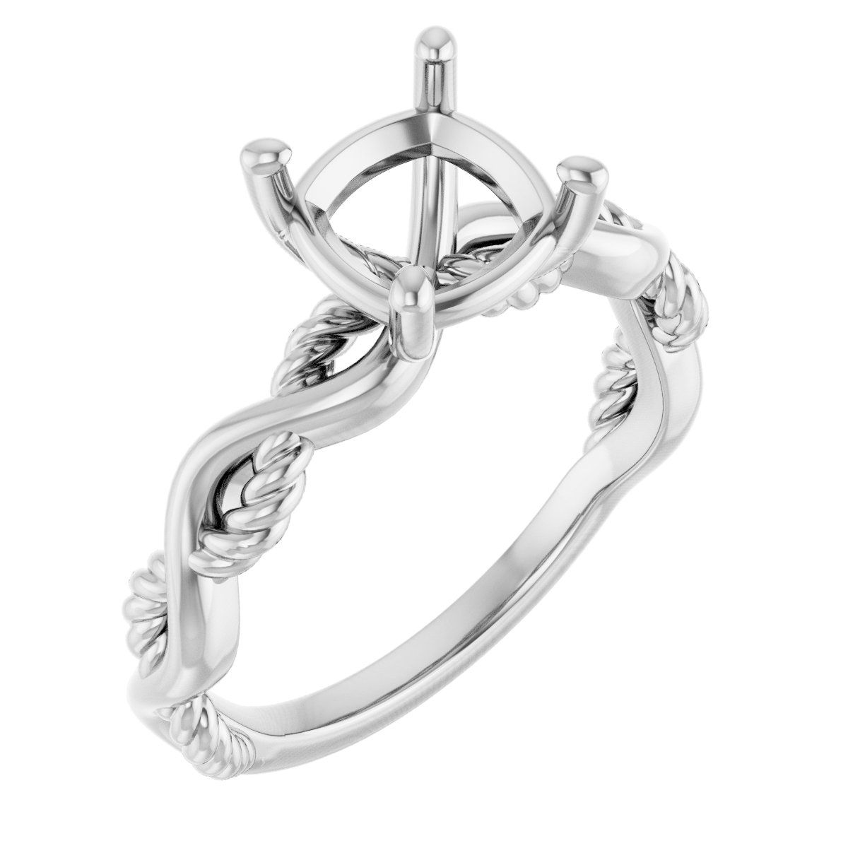 Solitaire Infinity-Inspired Engagement Ring