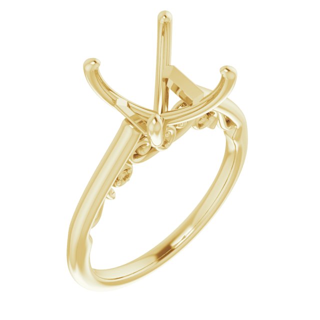 Accented Sculptural Engagement Ring