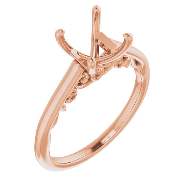 Accented Sculptural Engagement Ring