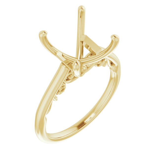 Accented Sculptural Engagement Ring