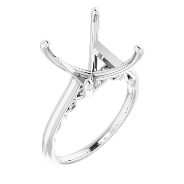 Accented Sculptural Engagement Ring