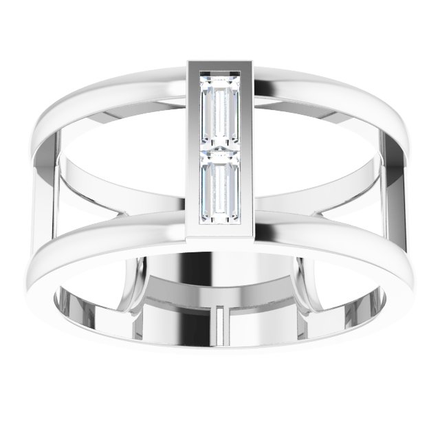 14K White 1/4 CTW Diamond Baguette Ring      