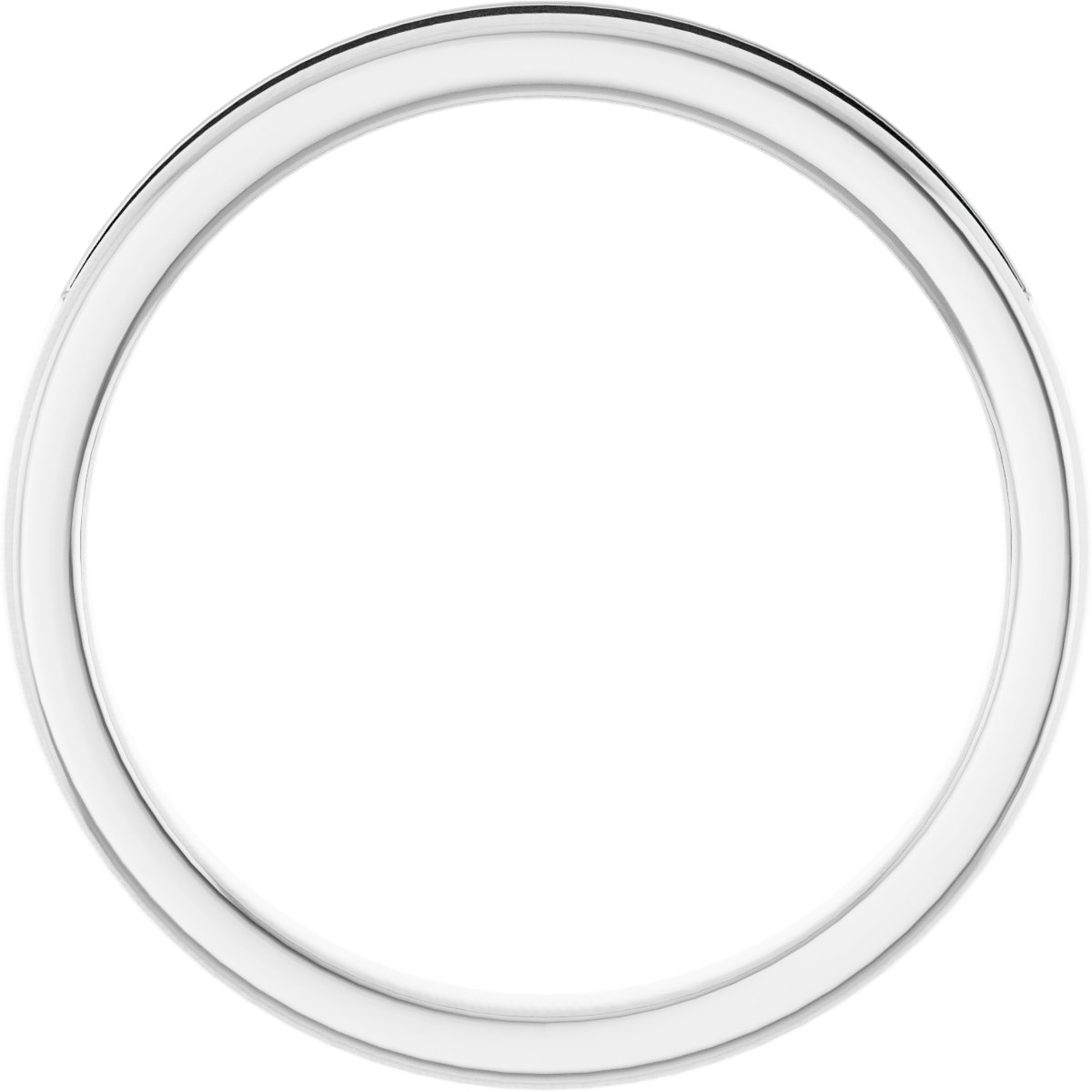 6 x 4 mm Emerald Channel-Set Band Mounting view 2