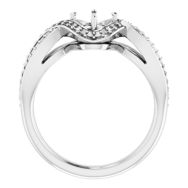 Natural Sky Blue Topaz & 1/3 CTW Natural Diamond Ring view 2