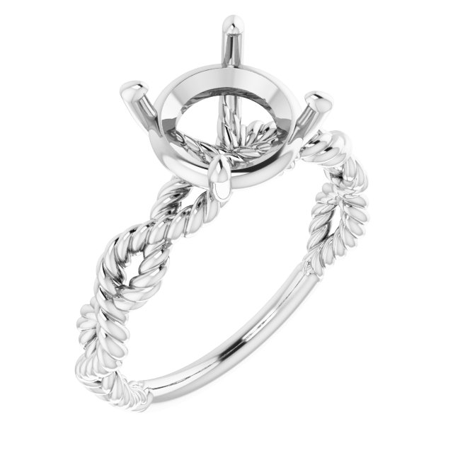 Solitaire Twisted Rope Engagement Ring