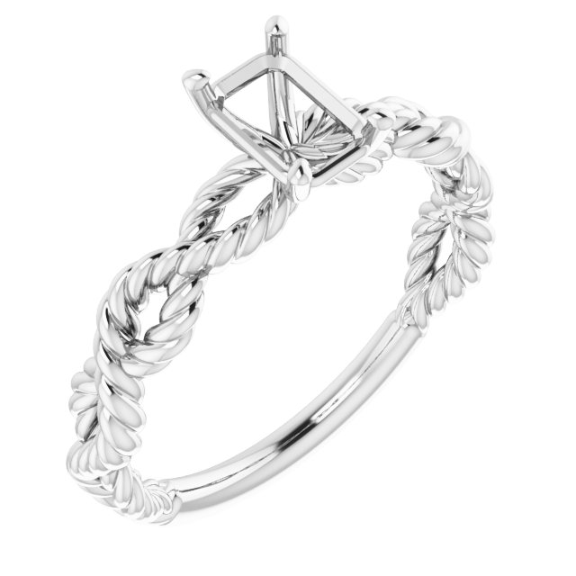 Solitaire Twisted Rope Engagement Ring