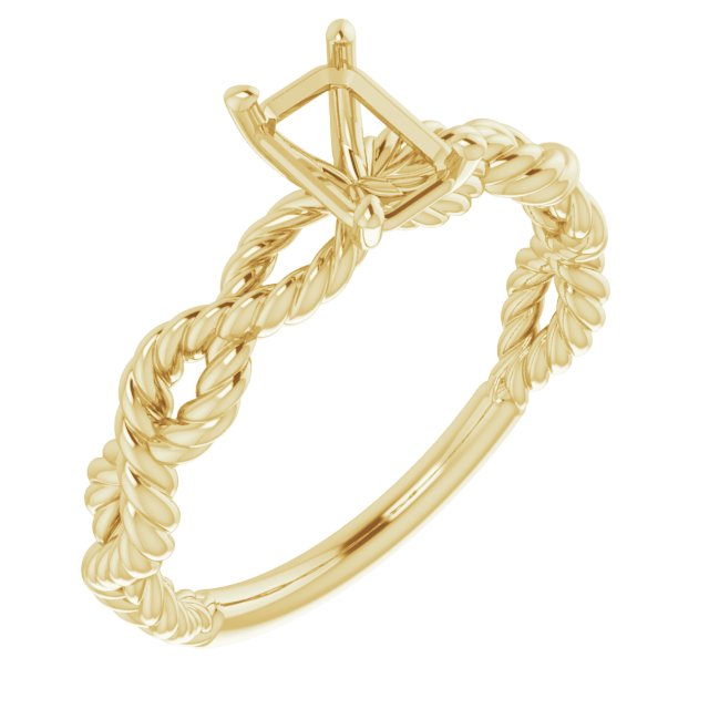 Solitaire Twisted Rope Engagement Ring
