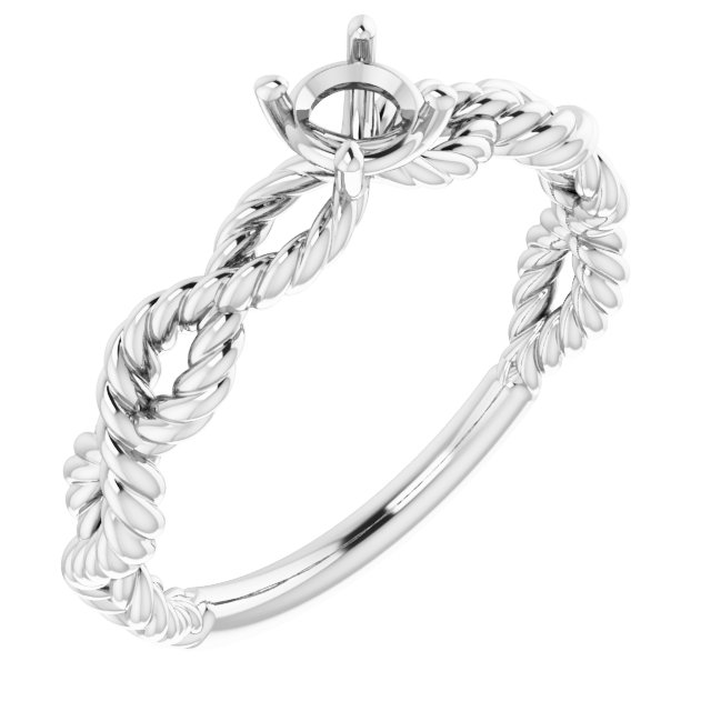 Solitaire Twisted Rope Engagement Ring
