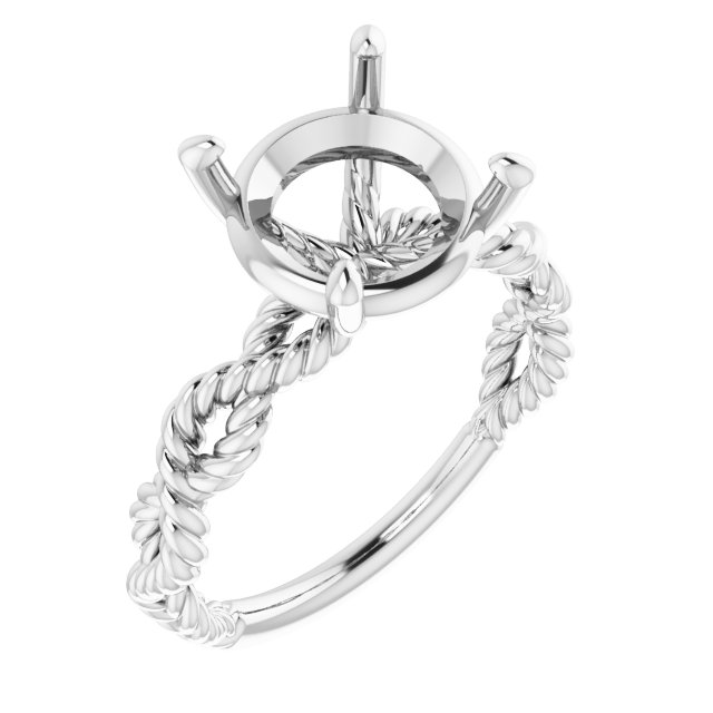 Solitaire Twisted Rope Engagement Ring