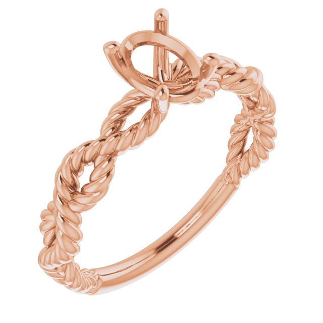 Solitaire Twisted Rope Engagement Ring