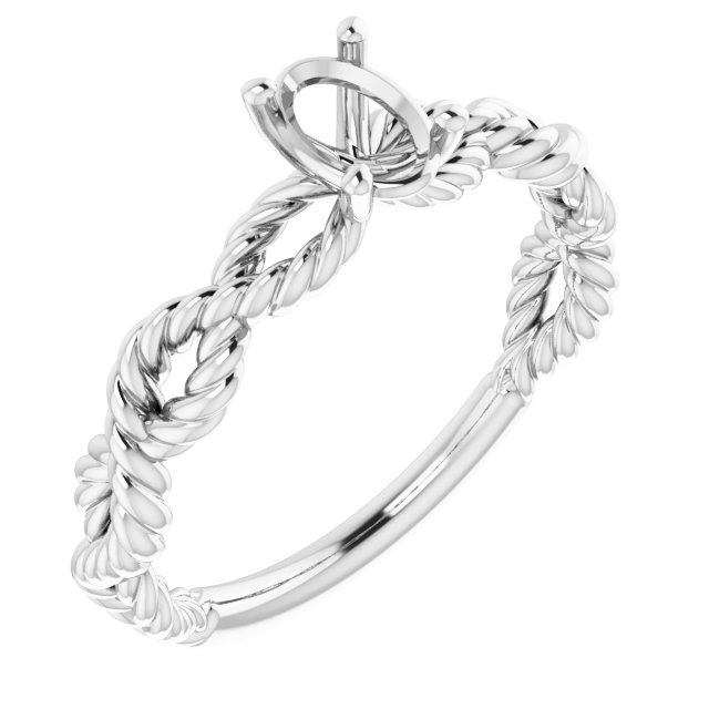 Solitaire Twisted Rope Engagement Ring