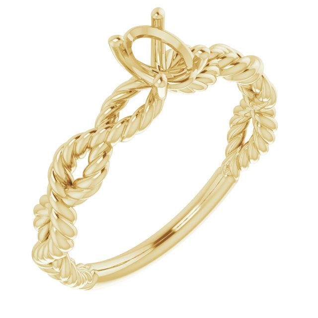 Solitaire Twisted Rope Engagement Ring