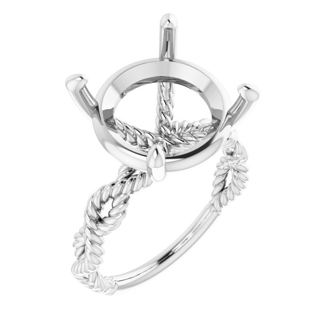 Solitaire Twisted Rope Engagement Ring
