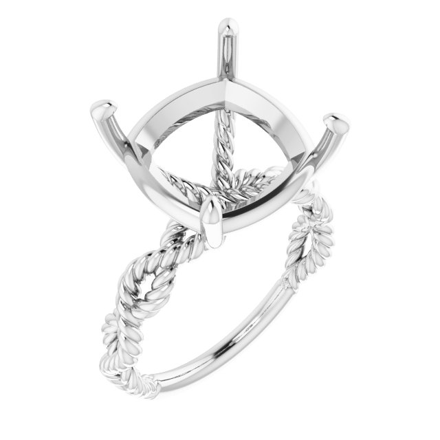 Solitaire Twisted Rope Engagement Ring