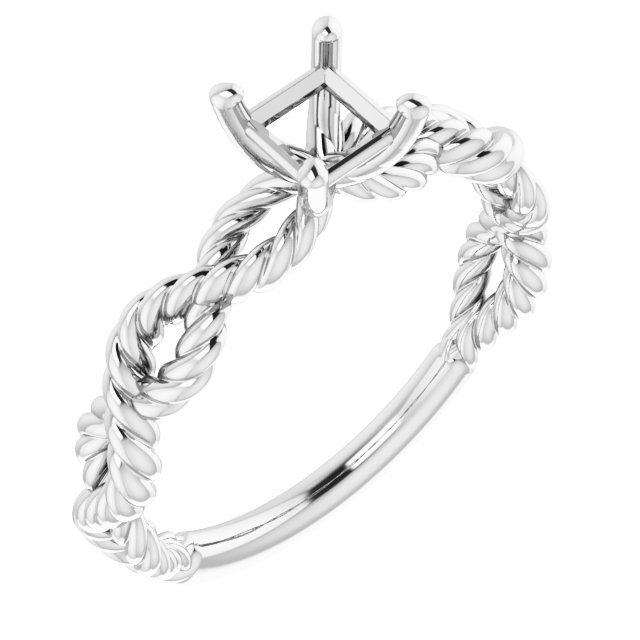 Solitaire Twisted Rope Engagement Ring