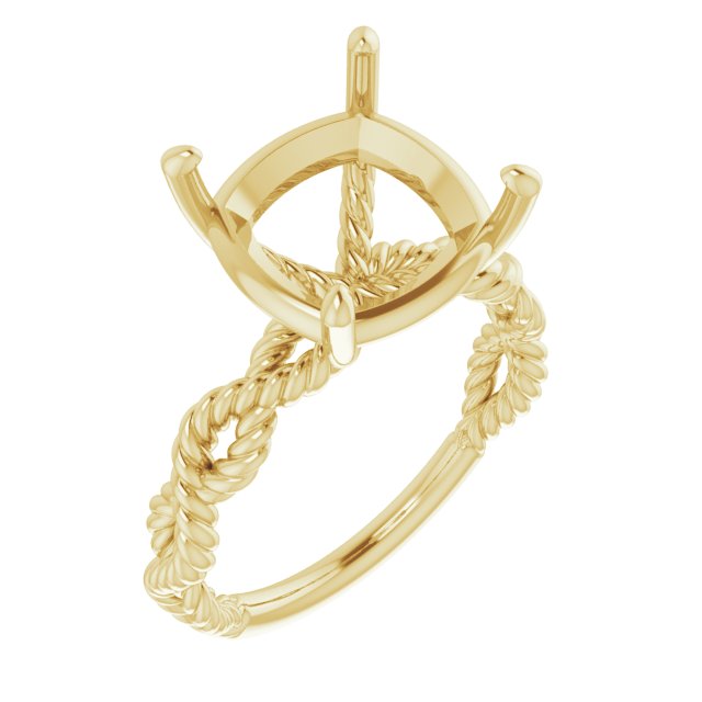 Solitaire Twisted Rope Engagement Ring