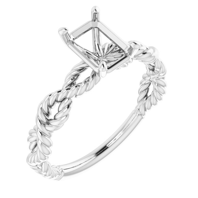 Solitaire Twisted Rope Engagement Ring