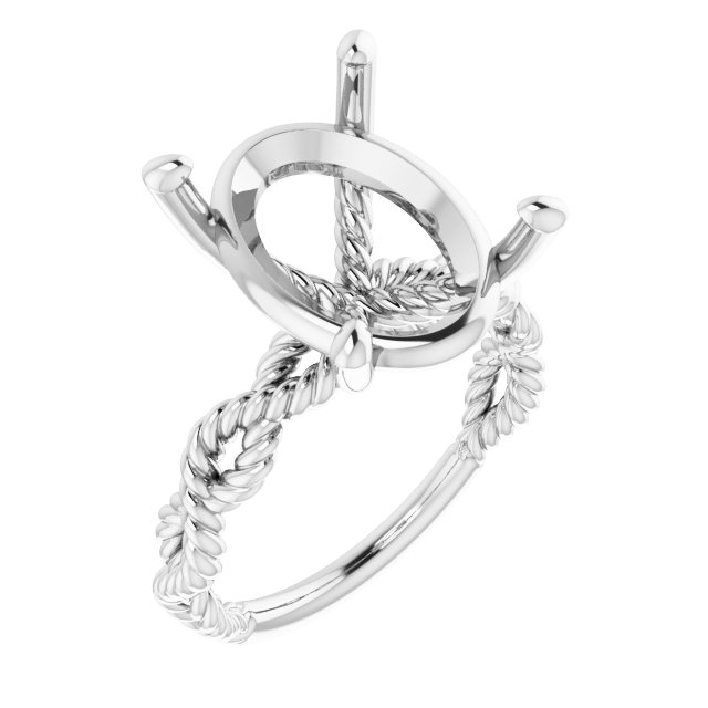 Solitaire Twisted Rope Engagement Ring