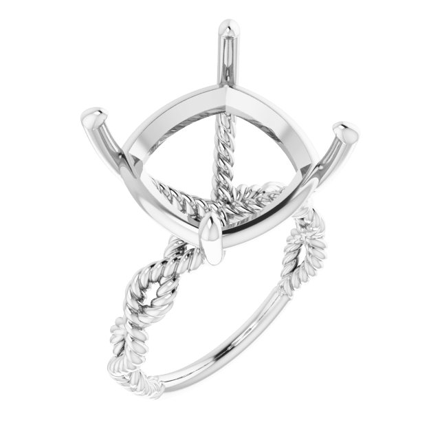 Solitaire Twisted Rope Engagement Ring