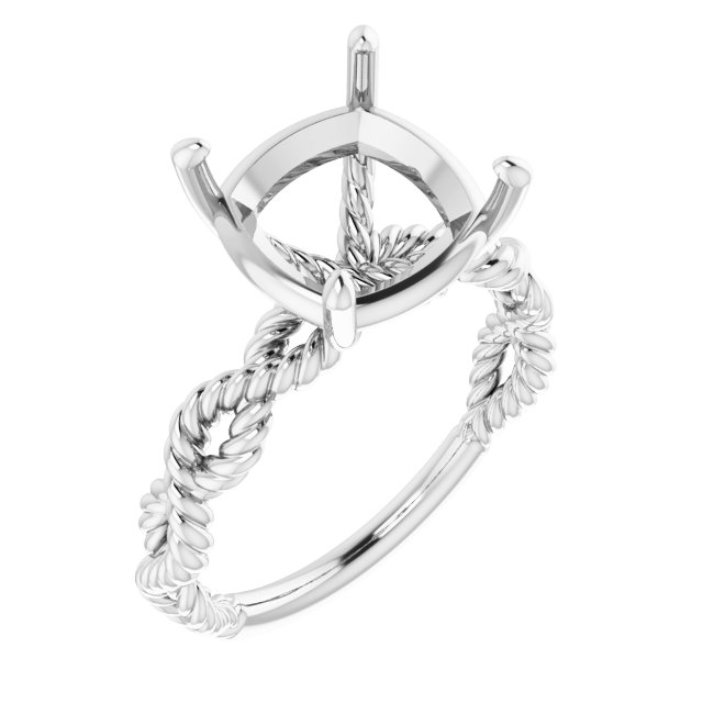 Solitaire Twisted Rope Engagement Ring