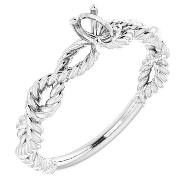 Solitaire Twisted Rope Engagement Ring