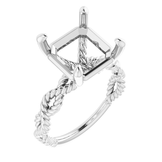 Solitaire Twisted Rope Engagement Ring