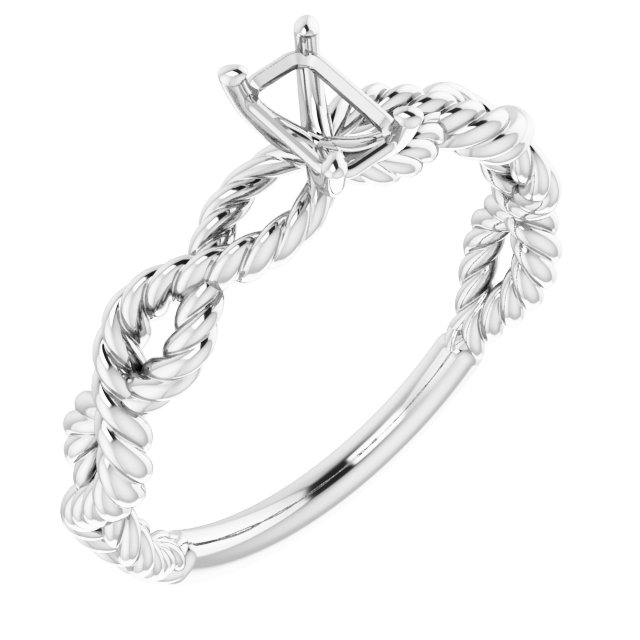 Solitaire Twisted Rope Engagement Ring