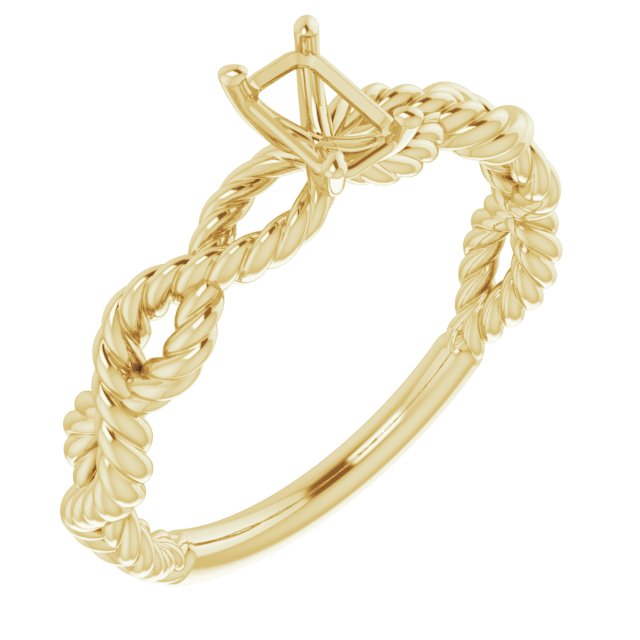 Solitaire Twisted Rope Engagement Ring
