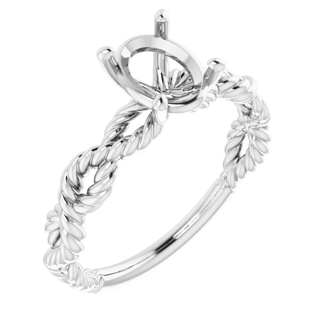 Solitaire Twisted Rope Engagement Ring