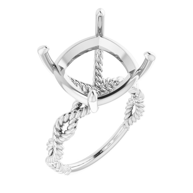 Solitaire Twisted Rope Engagement Ring