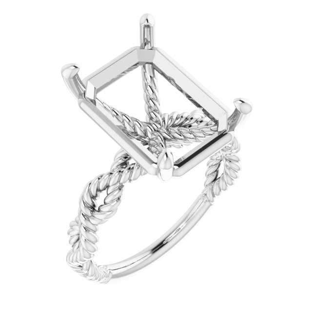 Solitaire Twisted Rope Engagement Ring