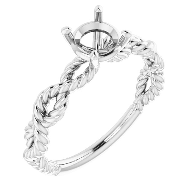 Solitaire Twisted Rope Engagement Ring