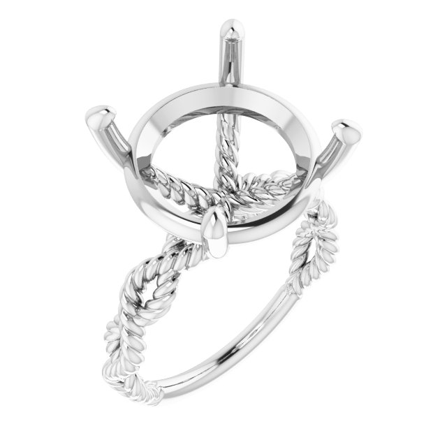 Solitaire Twisted Rope Engagement Ring